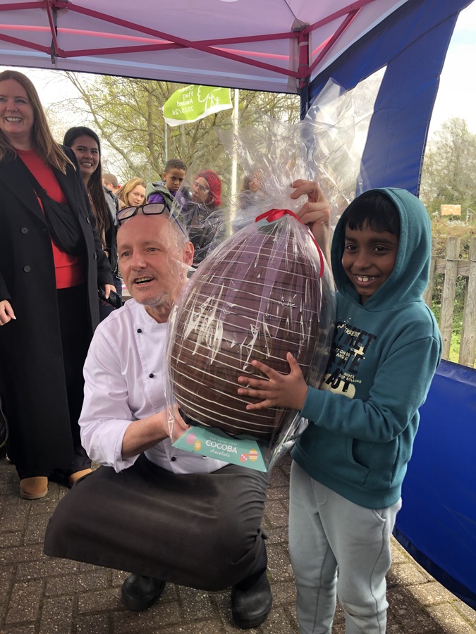 Joel Culas won the giant egg